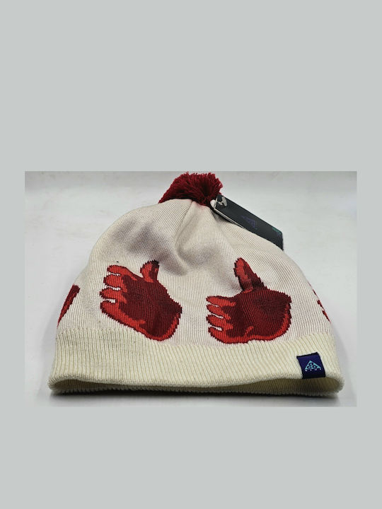 Acg Шапка Unisex Плетена В Бял Цвят