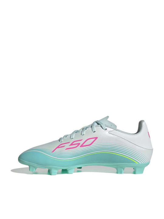 adidas F50 Messi Club Football Shoes with Cleats FG/MG White