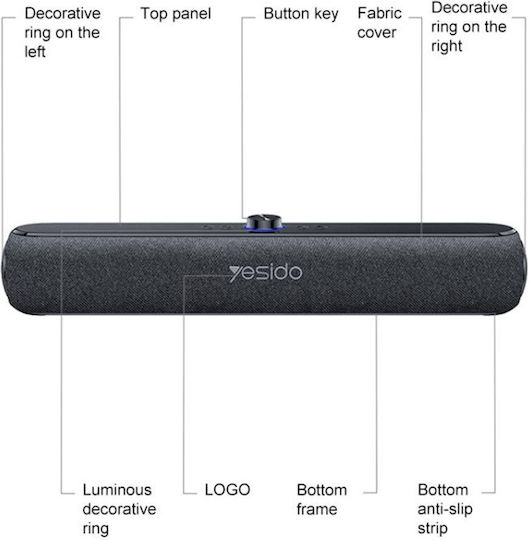 Yesido Ηχείο Bluetooth 20W Μαύρο YSW42