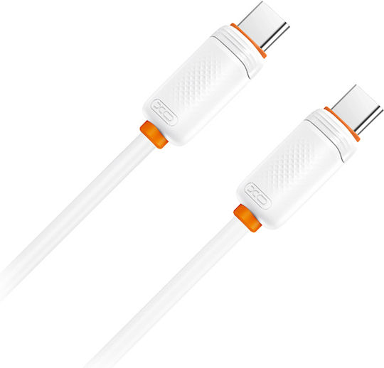 XO USB 2.0 Cable USB-C male - USB-C 60W PD Λευκό 1m 16.005.0406