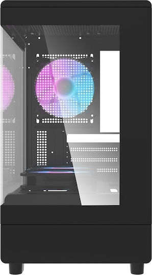 Darkflash Gaming Micro Tower Κουτί Υπολογιστή με Πλαϊνό Παράθυρο Μαύρο