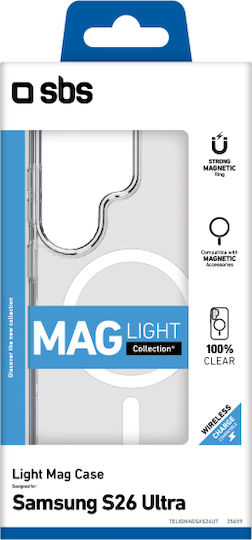 SBS Silicone Plastic Transparent Back Cover for Galaxy S26 Ultra