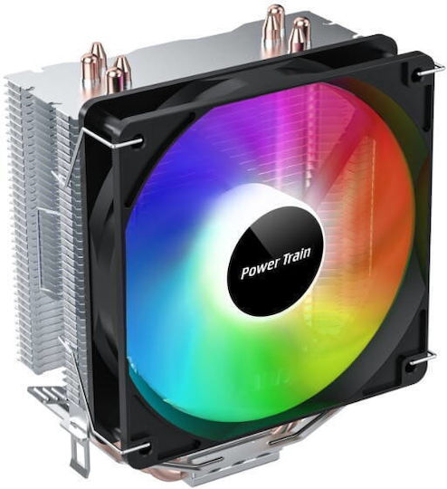 Power Train 40P Cooler Procesor pentru Socket /A/M/4/A/M/5/1/2/0/0/1/1/5/x/1/7/0/0/ cu RGB Iluminare