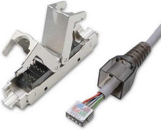 Qoltec Букса RJ45 Без Инструменти STP Cat6 Jack Pin T568b T568a