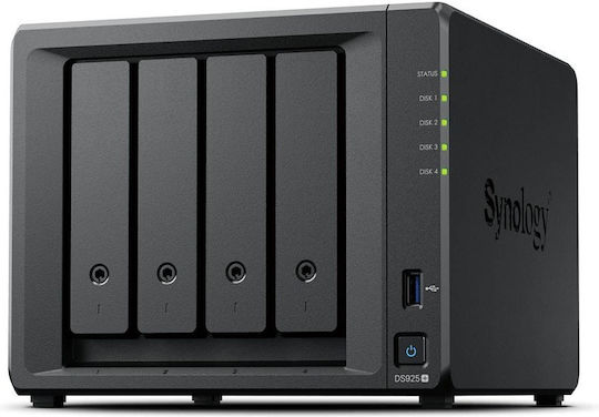 Synology DiskStation DS925+ + -12T-00-2 NAS 12ТБ HDD/M.2/SSD и 2 Ethernet порта