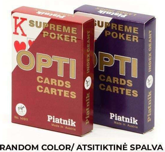 Piatnik Τράπουλα 1τμχ Πλαστική για Poker Κόκκινη