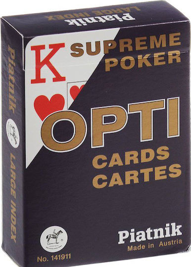 Piatnik Τράπουλα 1τμχ Πλαστική για Poker Κόκκινη