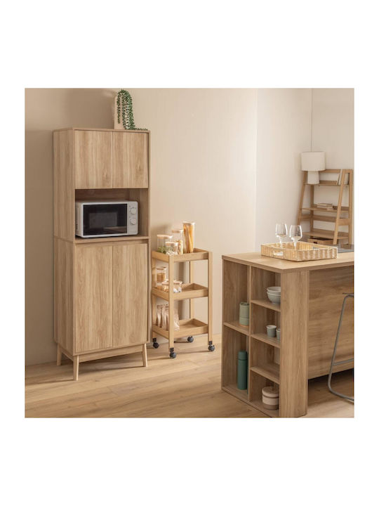 Abana Wooden Bookcase 80x30x160cm