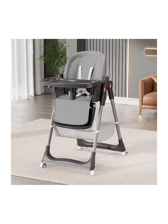 Little Mom Klappbarer Baby Hochstuhl 3 in 1 Grau