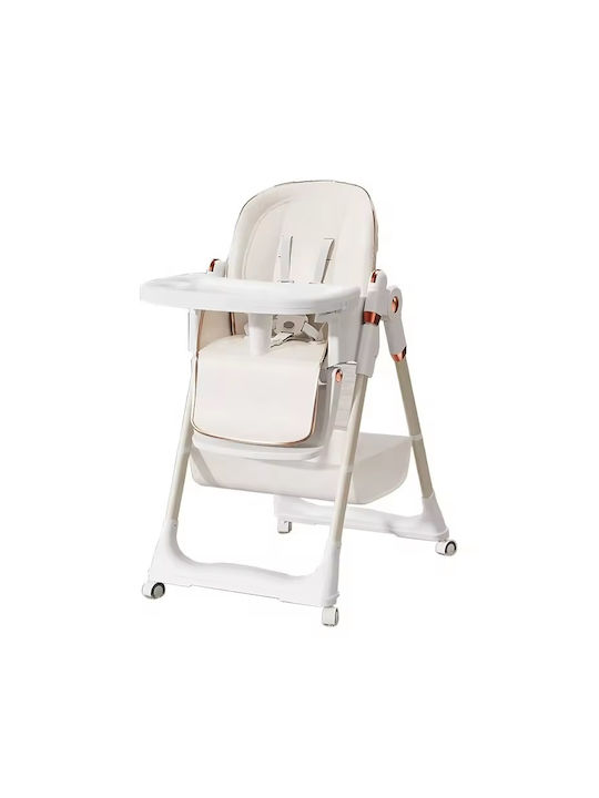 Little Mom Klappbarer Baby Hochstuhl 3 in 1 Weiß BH-8122