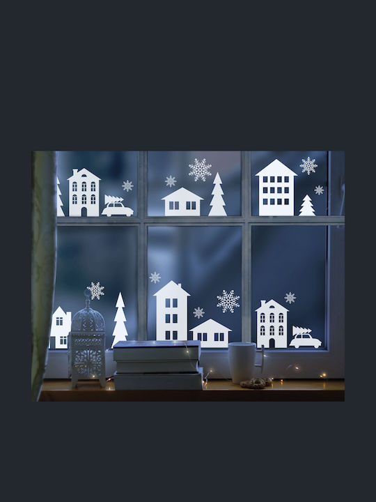 Christmas Window Decoration Winter Landscape 37.5 X 27 Cm