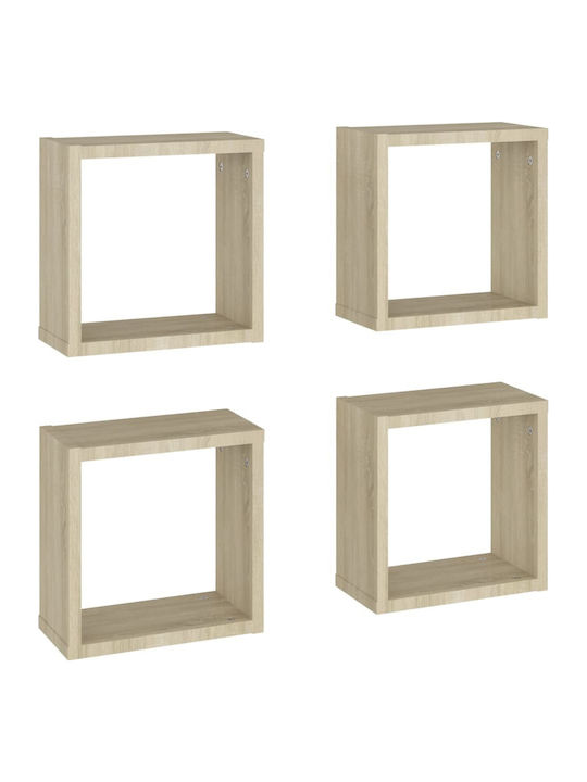 Wall Shelves Sonoma 4 Pieces 30x15x30cm