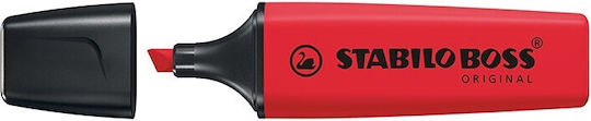 Marker De Sublinere Stabilo Boss Original 5mm Stabilo 70/24 Roșu 10 Bucăți