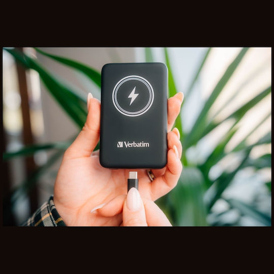 Verbatim Power Bank 5000mAh 15W με Θύρα USB-C Μαύρο