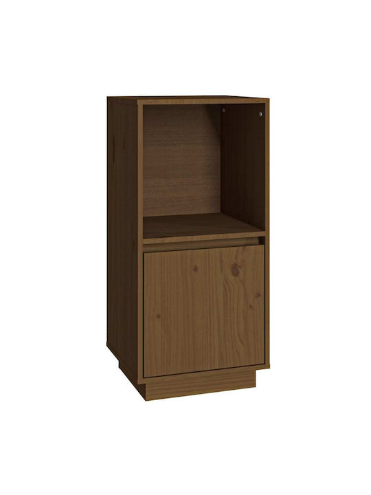 Living Room Display Cabinet Made of Solid Wood Brown 38x35x80cm