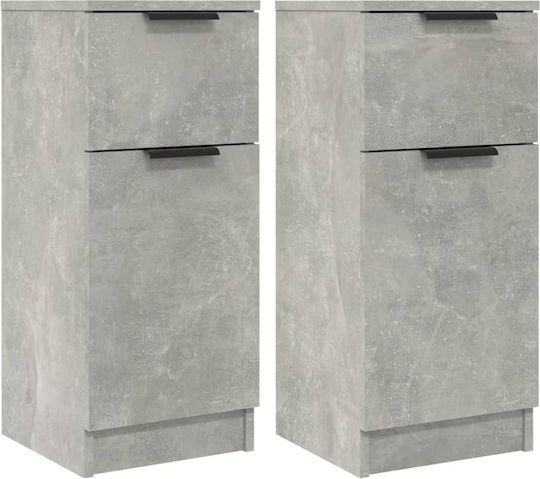 Cabinets Floor 2pcs 30x30x70cm Grey Cabinets Floor 2pcs 30x30x70cm Grey