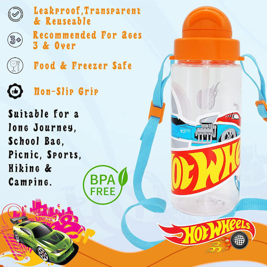 Детски Бутилки За Вода Kids Licensing Hot Wheels 450мл Прозрачен