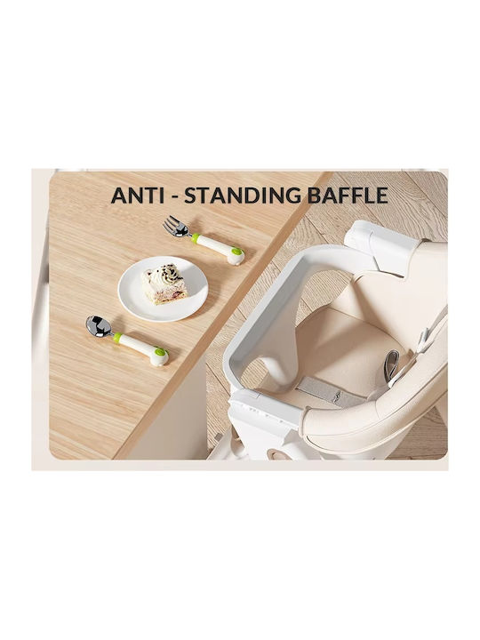 Little Mom Foldable Baby Highchair White