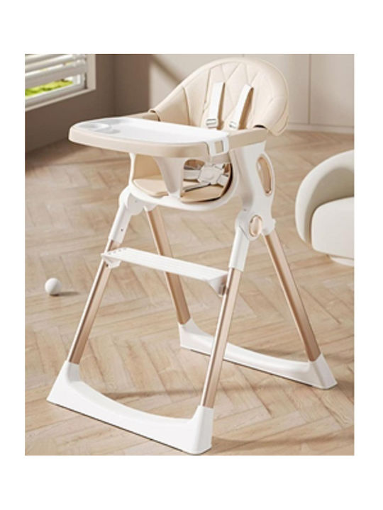 Little Mom Foldable Baby Highchair White