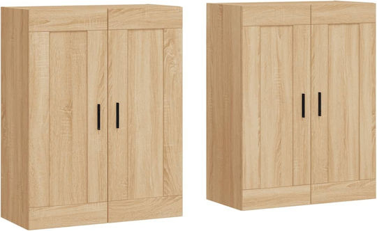Wall Mounted Living Room Cabinet from Particle Board Sonoma 69.5x34x90cm