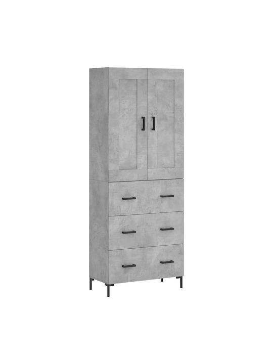 Βιβλιοθήκη Γκρι 69.5x34x180εκ.