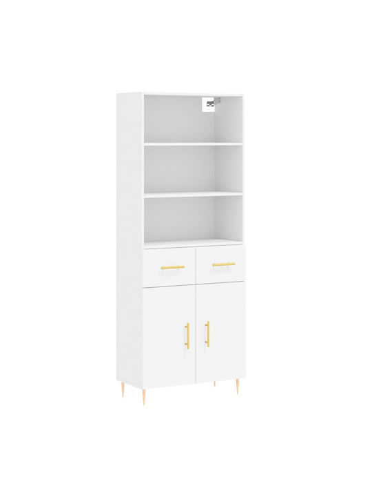 Βιβλιοθήκη Λευκή 69.5x34x180εκ.