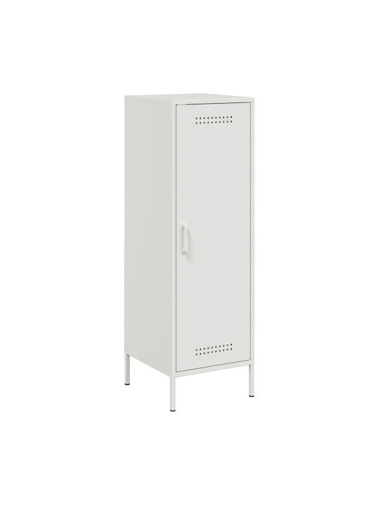 Living Room Display Cabinet Made of White Metal 36x39x113cm