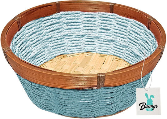 Bunny's 931669 Easter Basket Wicker Light Blue 6x19x19cm