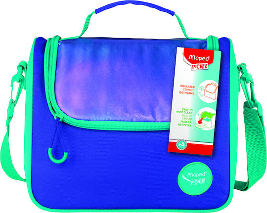 Maped Picnik School Insulated Lunch Bag Turquoise Iridescent 17x25x21cm