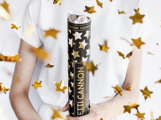Stars Confetti Cannon Gold