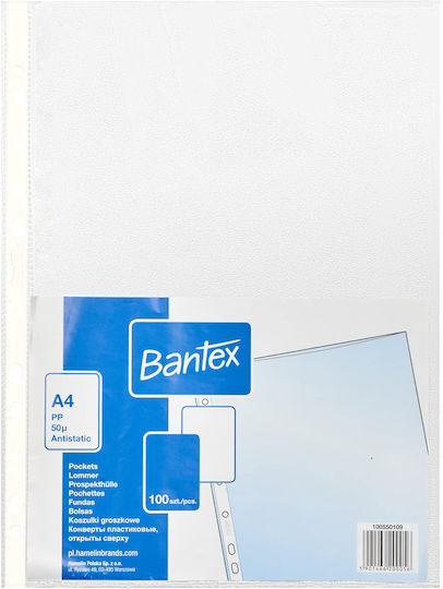 Bantex Πλαστικές Ζελατίνες για Έγγραφα A4 100τμχ