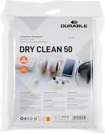 Șervețele de curățat uscate, fără praf, durabile, din plastic, 50 bucăți