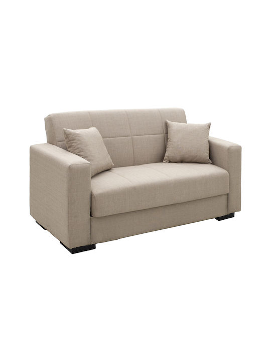 Vox Canapea Cu Două Locuri Pat Cu Spațiu De Depozitare Crem 155x85x83cm
