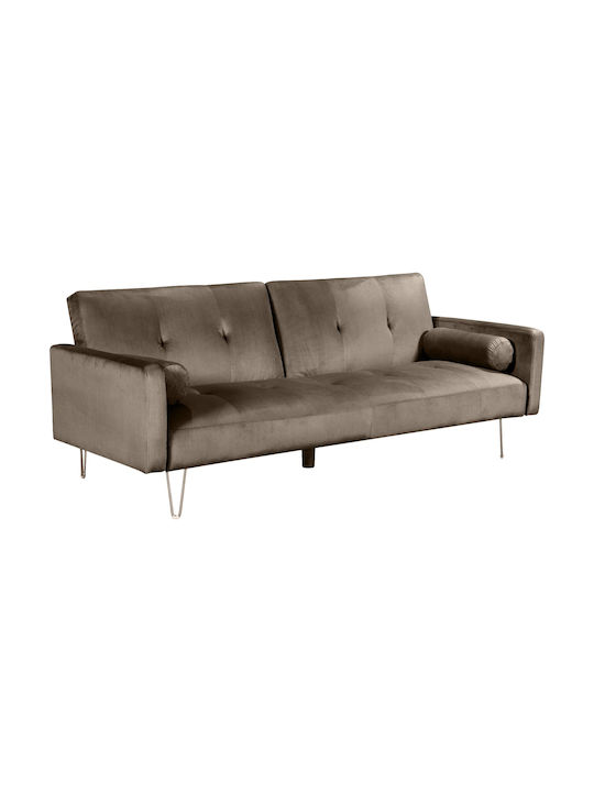 Lawson Dreisitzer Sofa Bett Samt Khaki 198x90x79cm