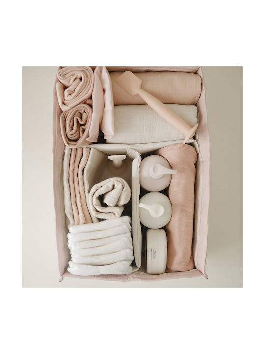 Mushie Kinderzimmer-Aufbewahrungskörbchen Rosa