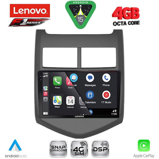 Lenovo Car Audio System for Chevrolet Aveo 2011-2014 Bluetooth USB WiFi GPS Apple CarPlay Android Auto with 9" Touch Screen