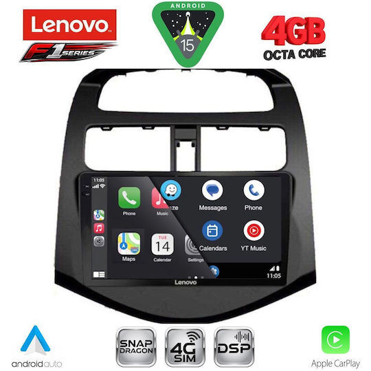 Lenovo Ηχοσύστημα Αυτοκινήτου για Chevrolet Spark 2009-2015 (Bluetooth/USB/WiFi/GPS/Apple-Carplay/Android-Auto) με Οθόνη Αφής 9"