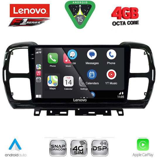 Lenovo Car Audio System for Citroen C5 Aircross 2017-2021 (Bluetooth/USB/WiFi/GPS/Apple CarPlay/Android Auto) with 9" Touch Screen