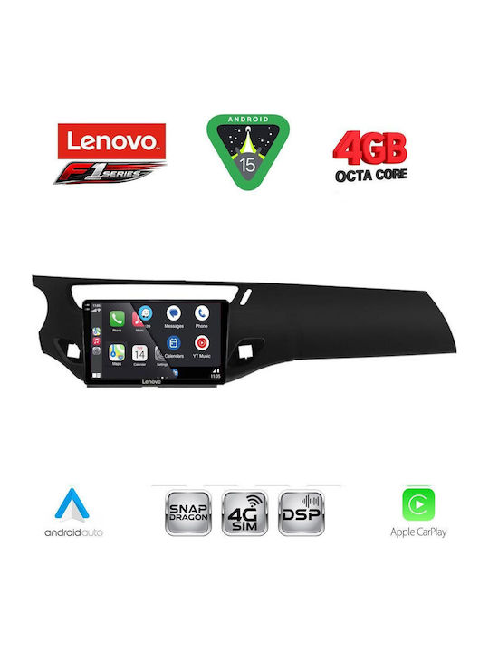 Lenovo Ηχοσύστημα Αυτοκινήτου για Citroen C3 / DS3 2009-2016 (Bluetooth/USB/WiFi/GPS/Apple-Carplay/Android-Auto) με Οθόνη Αφής 9"
