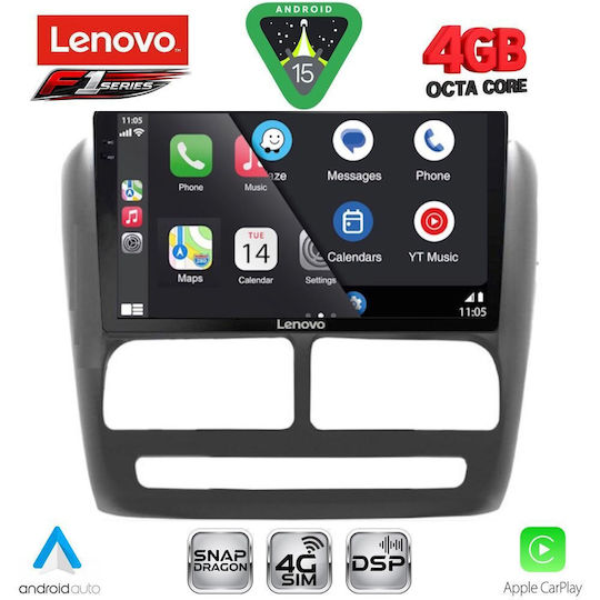 Lenovo Ηχοσύστημα Αυτοκινήτου για Opel Combo Fiat Doblo 2010-2015 (Bluetooth/USB/WiFi/GPS/Apple-Carplay/Android-Auto) με Οθόνη Αφής 9"