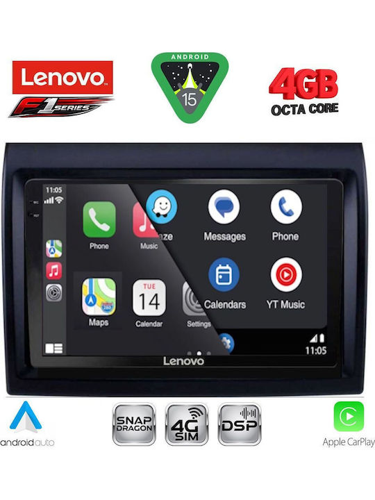 Lenovo Car Audio System for Fiat Ducato 2006-2011 Bluetooth USB WiFi GPS Apple CarPlay Android Auto with 9" Touch Screen