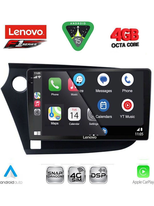 Lenovo Lenovo Auto-Audiosystem Für Honda Insight 2009-2014 Mit Touchscreen 9" Bluetooth USB WiFi GPS Apple CarPlay Android Auto