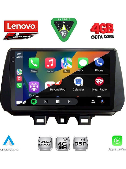 Lenovo Car Audio System for Hyundai Tucson 2019-2023 Bluetooth USB WiFi GPS Apple CarPlay Android Auto with 9" Touch Screen