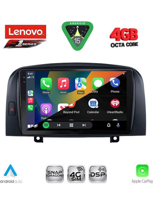 Lenovo Car Audio System for Hyundai Sonata 2006-2009 Bluetooth USB WiFi GPS Apple CarPlay Android Auto with 9" Touch Screen