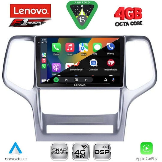 Lenovo Car Audio System for Jeep Grand Cherokee 2011-2014 (Bluetooth/USB/WiFi/GPS/Apple CarPlay/Android Auto) with 9" Touch Screen