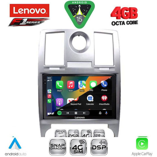 Lenovo Ηχοσύστημα Αυτοκινήτου Chrysler 300C 2005-2010 (Bluetooth/USB/WiFi/GPS/Apple-Carplay/Android-Auto) με Οθόνη Αφής 9"