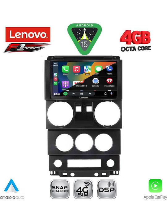 Lenovo Car Audio System for Jeep Wrangler 2006-2011 Bluetooth USB WiFi GPS Apple CarPlay Android Auto with 9" Touch Screen
