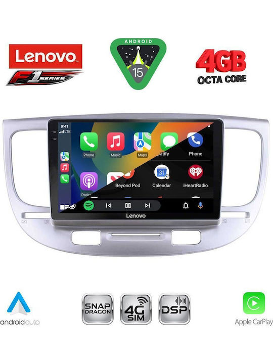Lenovo Car Audio System for Kia Rio 2005-2011 Bluetooth USB WiFi GPS Apple CarPlay Android Auto with 9" Touch Screen