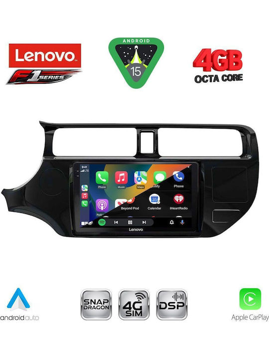 Lenovo Car Audio System for Kia Rio 2012-2015 (Bluetooth/USB/WiFi/GPS/Apple CarPlay/Android Auto) with 9" Touch Screen