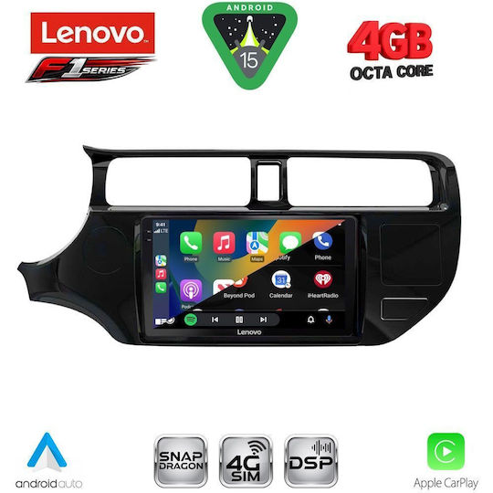 Lenovo Ηχοσύστημα Αυτοκινήτου για Kia Rio 2012-2015 (Bluetooth/USB/WiFi/GPS/Apple-Carplay/Android-Auto) με Οθόνη Αφής 9"